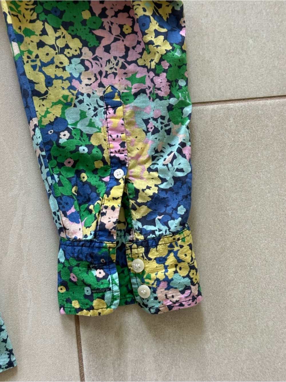 J.Crew Floral Button Down Shirt Women L Oversized Cotton Colorful - Picture 5 of 9